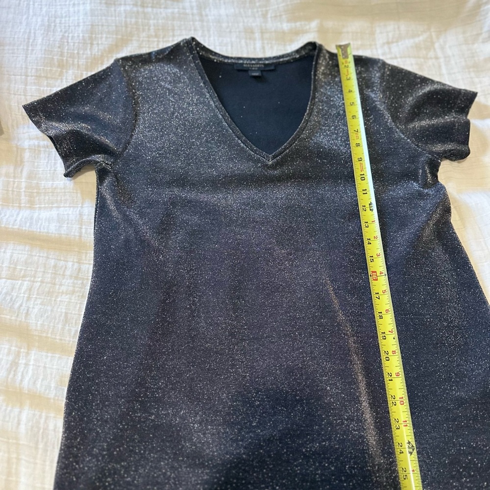 All Saints Black V-Neck Women's Top - Picture 4 of 5